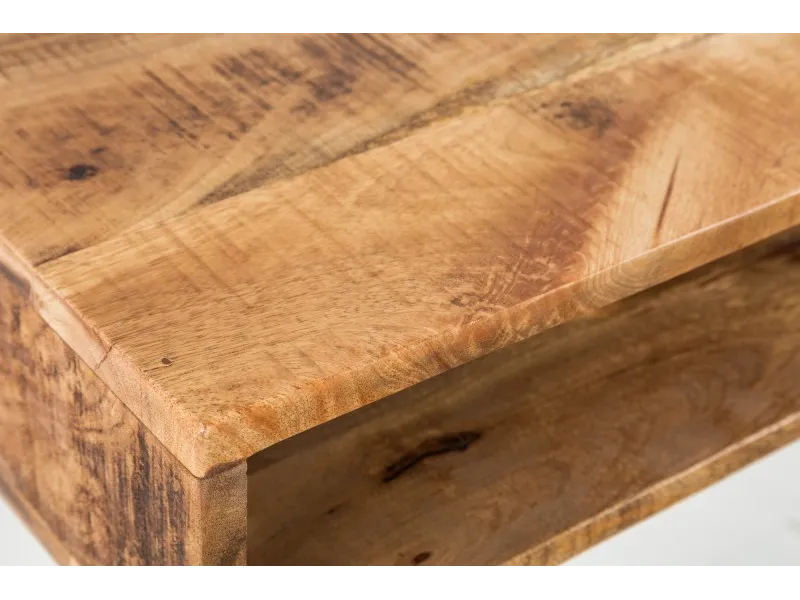 Bureau design de 100cm en bois massif coloris naturel