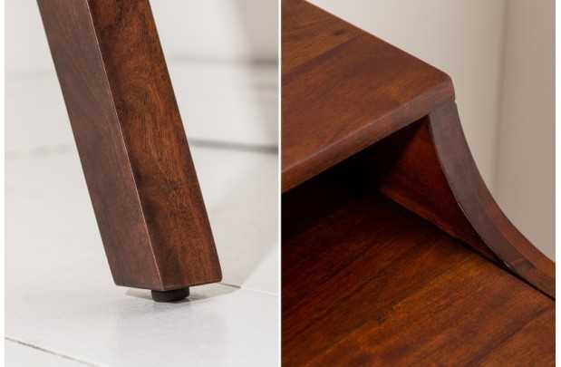 Bureau design en bois massif de 120cm coloris naturel