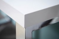Bureau de design 160x75 cm en bois coloris blanc laqué