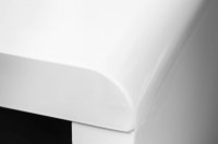 Bureau design 120x75 cm en bois teinté blanc laqué