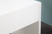 Bureau design 120x75 cm en bois teinté blanc laqué