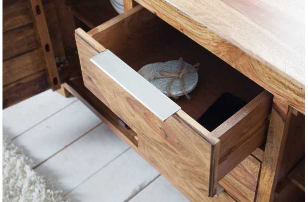 Bahut 140 cm à 2 portes et 3 tiroirs en bois massif