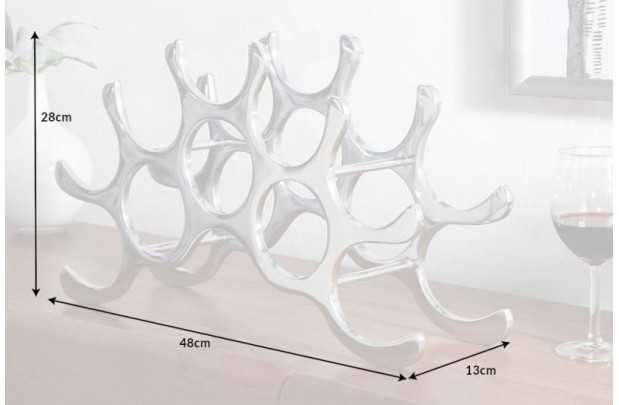 Porte-bouteilles design coloris argent