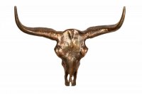 Déco tête de taureau Matador 70cm cuivre flammé