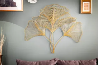 Décoration murale ginkgo 90cm coloris Or 2