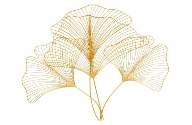 Décoration murale ginkgo 90cm coloris Or
