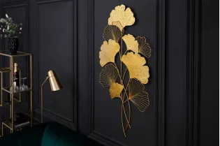 Décoration murale Ginkgo Doré 110cm