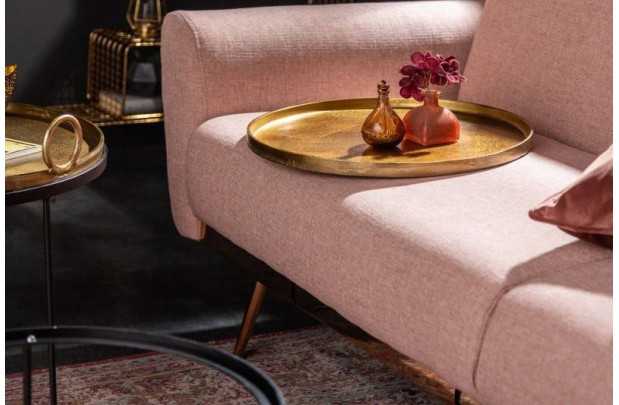 Ensemble de deux table basse dorée