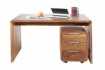 Caisson de bureau design en bois palissandre massif coloris naturel avec 3 tiroirs