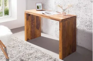 BUREAU DESIGN DE 100CM EN BOIS MASSIF COLORIS NATUREL 2