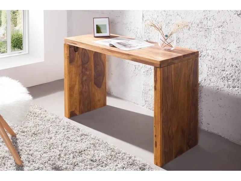 BUREAU DESIGN DE 100CM EN BOIS MASSIF COLORIS NATUREL