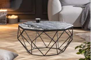 Table basse Diamond 70cm en marbre coloris gris 2