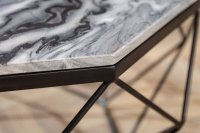 Table basse Diamond 70cm en marbre coloris gris