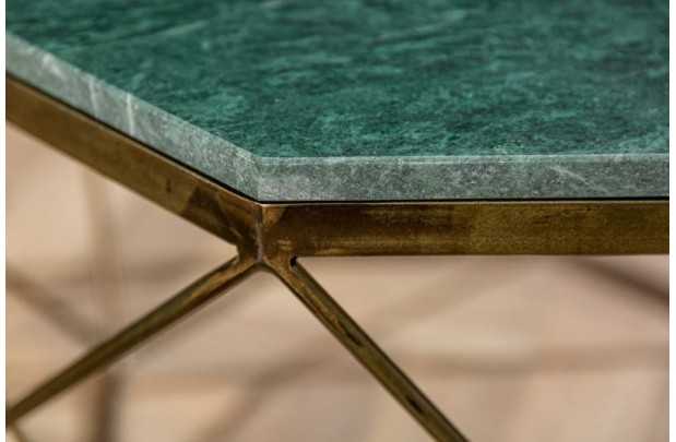 Table basse Diamond 70cm en marbre coloris vert