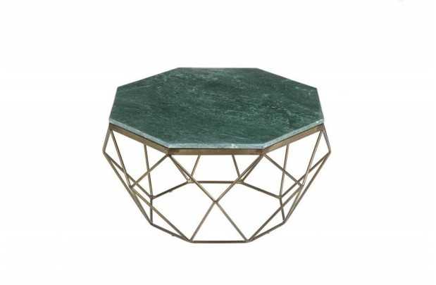 Table basse Diamond 70cm en marbre coloris vert