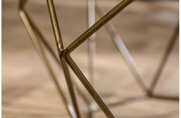 Table basse Diamond 70cm en marbre coloris blanc