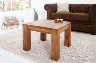 Table basse carrée 60 cm en bois massif