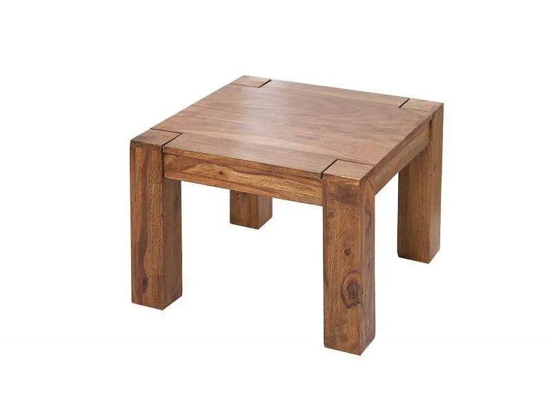 Table basse carrée 60 cm en bois massif