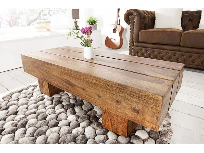 Table basse 100cm en bois massif
