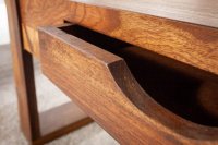 Table basse 100 cm en bois massif avec rangement coloris ciré naturel