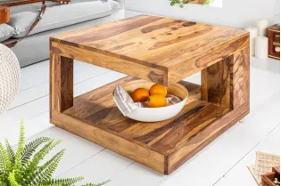 Table basse en bois massif de 60cm coloris naturel