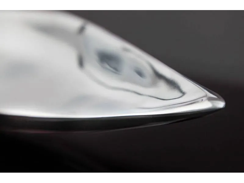 Bol de fruits design en aluminium 60x15cm coloris argent