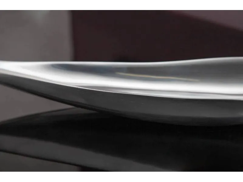 Bol de fruits design en aluminium 60x15cm coloris argent