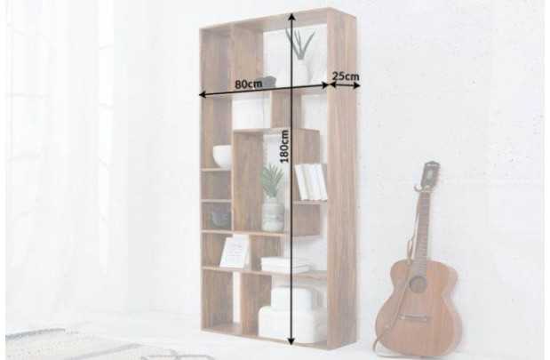 étagère contemporaine de 180 cm coloris naturel en bois massif