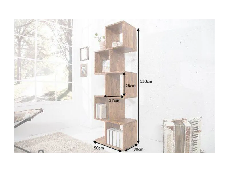 étagère design de 150 cm coloris naturel en bois massif