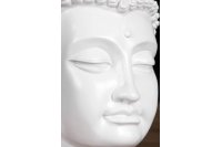 Statue tête bouddha blanche