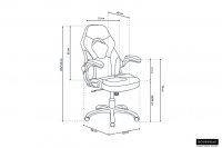 Fauteuil de Bureau Ergonomique, avec accoudoirs réglables et Tissu en Maille, idéale comme Chaise de Joueur coloris Blanc