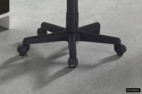 Chaise de bureau style roulant en tissu coloris noir