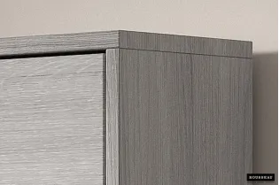 Meuble rangement chaussures, 3 compartiments, coloris chêne gris 2