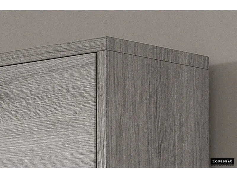 Meuble rangement chaussures, 4 compartiments, coloris chêne gris