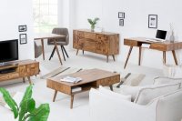 Table à manger design scandinave de 200cm coloris naturel en bois massif