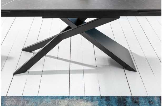 Table à manger extensible 180-220-260cm céramique aspect graphite