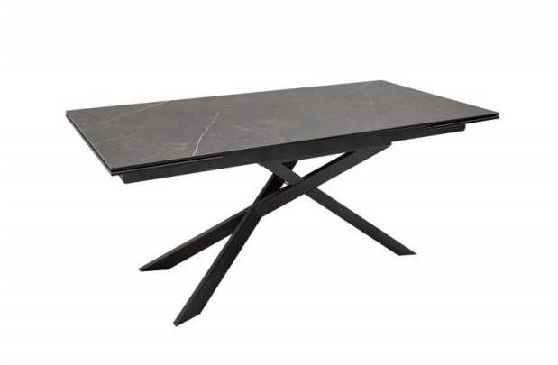 Table à manger extensible 180-220-260cm céramique aspect graphite