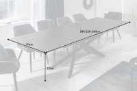 copy of Table à manger extensible 180-220-260cm céramique graphite